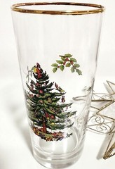 Spode Christmas Tree Vintage 1980 Set of Four Highball Glasses