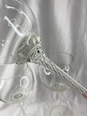 Bohemia Crystal Crystalex Air Twist Stem Claret Glasses Set Of 5