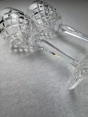 Set of 2 WATERFORD COMERAGH Crystal Claret Wine Goblets Glasses 6 7/16” IRELAND