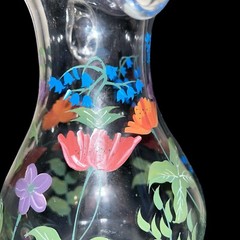 Oneida Crimson Bloom Hand Painted Floral Iced Tea Pitcher
