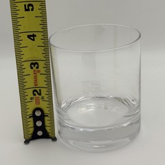 Porsche Clear Rocks Glass Whiskey Tumbler Etched Logo Modern Bar Glassware