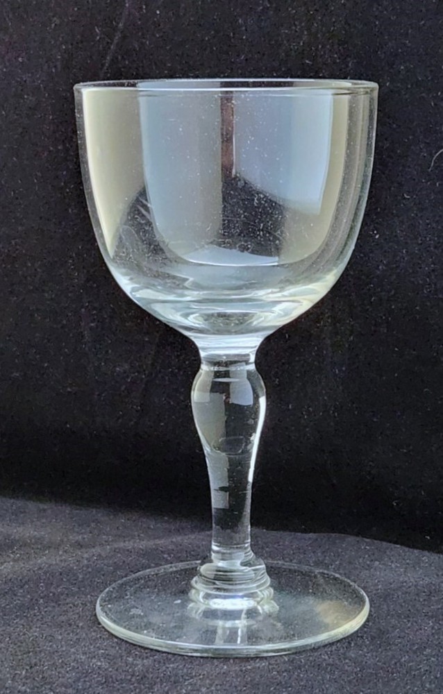 Glastonbury-Lotus L17 (333) Blown Glass Clear Bulbous Stem LIQUOR COCKTAIL GLASS
