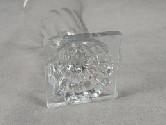 Set of 6 Anglo Irish Petal Cut Pressed Lemon Squeezer Base Jelly Glasses C.1800