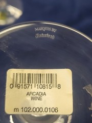 Set of 2 Waterford Arcadia Wine Goblets LK