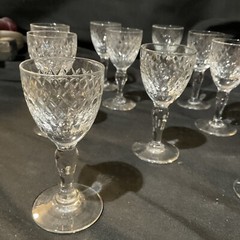 royal brierley crystal Coventry Pattern Set Of 10 Cordials 3 3/4 In