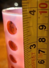 Vintage Fenton Art Glass COIN DOT Tumbler CRANBERRY 3 3/4+» Tall