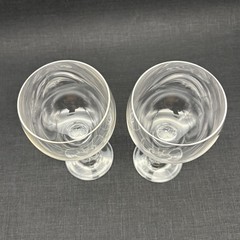 Rare Set of 2 Rosenthal Studio Line Cupola Double Stem 7″ Crystal Wine Glasses