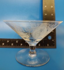 Tiffin Elegant Glass Classic Dancing Nude Cameo Cup Compote Etched Excellent VTG