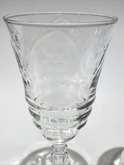 Set of 2 Libbey Rock Sharpe Normandy 3005 Stem 7-7/8”T Water Goblets