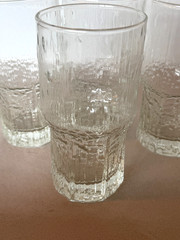4 IITTALA ASLAK 5.75″ Icicle Look Highball Glasses – Finland – Tapio Wirkkala