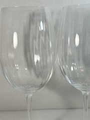 Set of 2 Crystal Clear Long Stem Wine Drinking Goblet Glasses Made in Austria