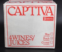 NEW Set of 4 VTG Fostoria Captiva Wine Juice Glasses Peach Frosted Shell 6 oz.