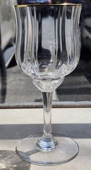 Baccarat France CAPRI OPTIC GOLD Water Goblet 7″ Never Used BRAND NEW