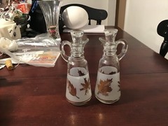 Libbey Golden Foliage Cruet Set of 2