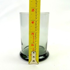 Hal Reed Kansas Crystal Co Green Glass 4 Pc 12 Ounce 4 5/8″ Pedestal Tumblers