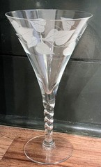 Tiffin-Franciscan Etched Crystal Wine Glasses,Set Of 2, 7¾»Great Wedding Gift!