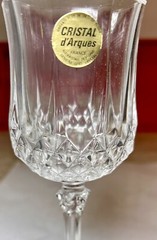 New Vintage Cristal D’Arques 24% Lead Crystal Longchamp No 3 6x 17,5 Cl Glasses