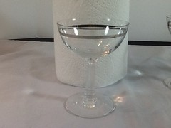 Vintage Fostoria Cocktail Glass Crystal Stemware Reflection Platinum Band