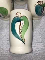 Purinton Pottery Open Apple Hand Painted 6 Pc Set 4.75″ Tumblers 1940’s Vintage