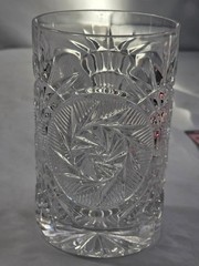 6 Vtg Fostoria Stowe 5” Highball Glass Barware Heavyweight Pinwheel Hobstar 113