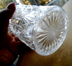 McKee Tumbler Majestic Cube Double Fan c.1893 Tumbler EAPG Glass