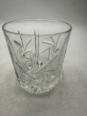 Pinwheel Design Pressed and cut Glass Whiskey Rocks Tumbler Replacement Glass