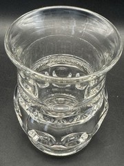 9 Tiffin Franciscan King Crown Thumb Print Clear Flat Juice Glass 4”