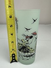 Frosted Glasses Mid Century Modern Libby High Pastel Victorian Green