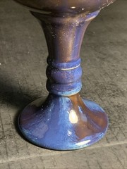 4 – Ceramic Chalice Studio Art Pottery Wine Goblets Drip Glaze. See Description