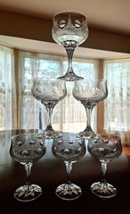 TIFFIN-FRANCISCAN Mid Century Champagne Glasses Set of 6