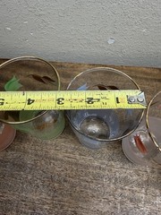 Vintage 6 MCM Tumblers 10oz Multicolor & Gold Accent ~ Handpainted~ Barware