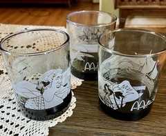 McDonalds Vintage Etched Libbey Glassware Hawaii Highball Glasses Set Of 3