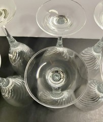Set Of 6 Crystal Wine Glasses 4-Schott Zwiesel Pirouette, 2-? Riedel Blown Glass