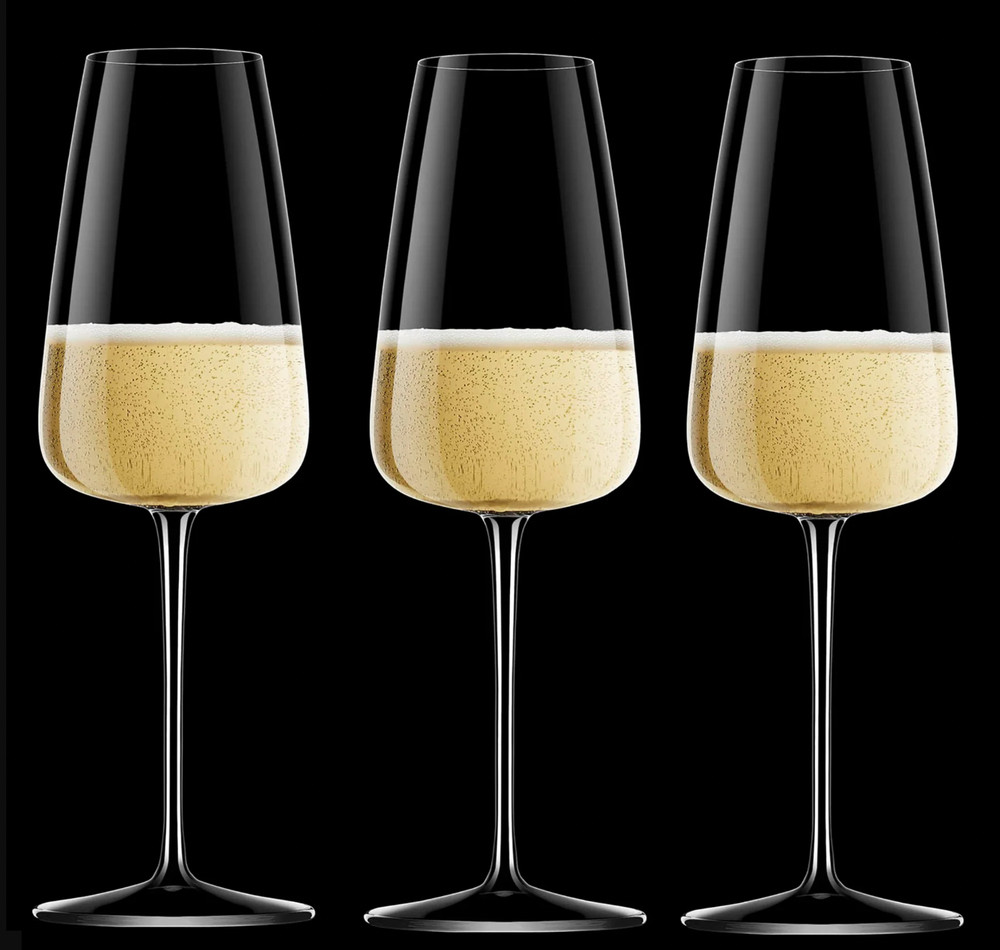 LUIGI BORMIOLI TALISMANO PROSECCO FLUTE WINE GLASS 3 PCS 13.5 OZ 9.6″H ITALY NEW
