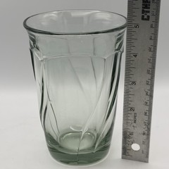 3 NORITAKE SWEET SWIRL Lt GREEN HIGHBALL GLASS TUMBLER Barware Iced Drinks￼