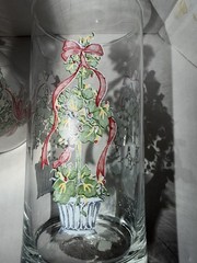 Vntg. CALLAWAY HOLIDAY Corelle Corning Beverage Glasses 16 Oz. 7 Glasses