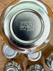 Art Deco American Cambridge & Farberware Decanter Set with 5 Glasses-Small Chip