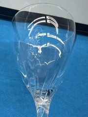 6PCS. Lenox Millennium Encore Platinum Wine Glasses Swirl Etched Stem 8.5 Inches