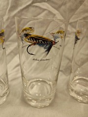 Lot Of 7 Vintage Fly Fishing Lures High Ball Glasses