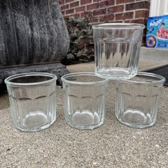 4 Arcoroc Luminarc 500 mL France 10 Panel Working Glass Clear Tumblers Cup 3.75″