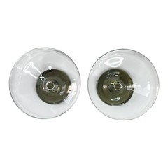 Pair Rosenthal Variation Smoke Champagne/Sherbert Stem Blown Glass Germany 1966