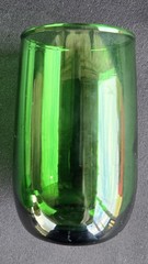 Anchor Hocking Roly Poly Forest Green Juice Glass 3-3/8″ H c.1970s