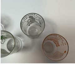 Lot of 5 Vintage 1950s Hazel Atlas Glss Co «Sing-A-Song» Glass Tumblers