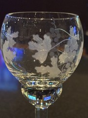 Antique Bohemian Hand-Blown Crystal Wine Glasses (Set of 4) c. 1890–1915