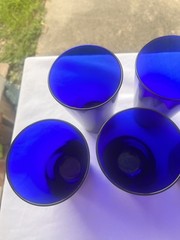 8-Libbey Flare Cobalt Blue Cooler Glasses. H: 5 7/8” W: 3 3/8”. CDC-8