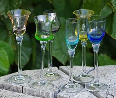 VINTAGE Cordial Long Stemmed Glasses Set of 6 Beautiful European Glass!