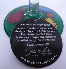 Lolita Martini Glass » Pokertini » Recipe on Bottom of Glass NEW Barware Hipster