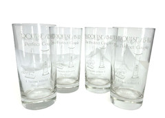 Marquise B-10 The Perfect Couple Highball Glasses Set of 4 Etched Vacuum Humor B