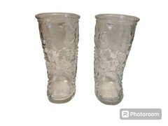 Libbey Canada Cowboy Boot Glass Beer Mug Set of 2