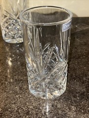Godinger Dublin Highball Glasses – Set of 4–With Labels—5.5 Inches Deep